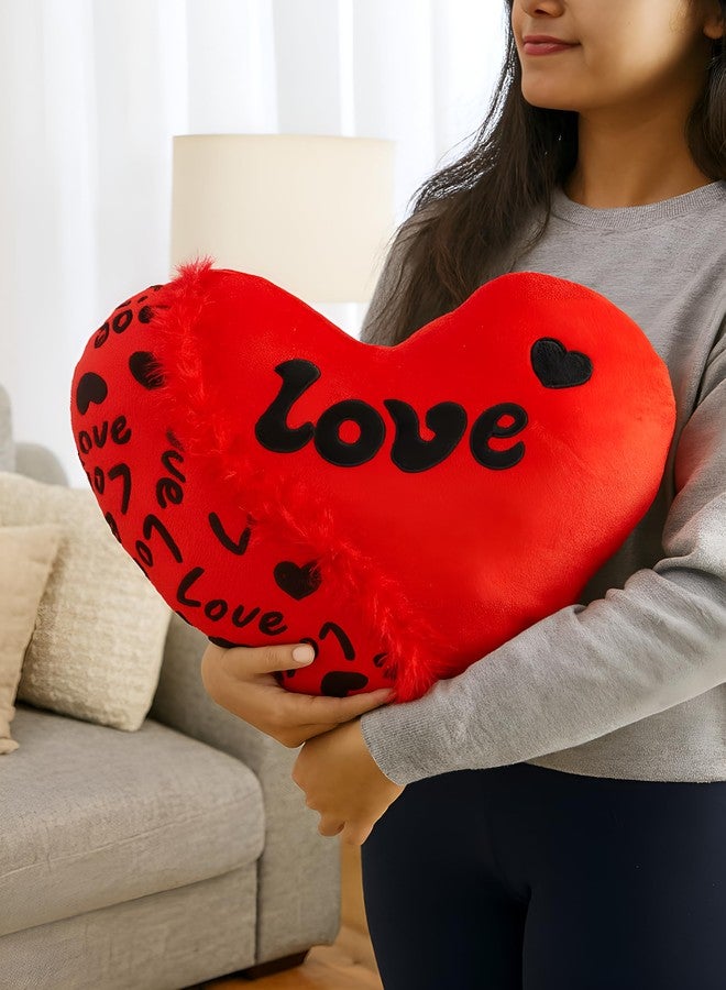 Tickles Love Heart Cushion Soft Stuffed Plush Toy Gifts for Boys & Girls Wedding Anniversary Birthday Valentine's Day (Size: 32 cm Color: Red) - Image 1
